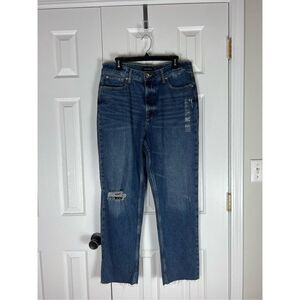 NWT Free Assembly Womens Super High Rise Straight Jeans Size 14